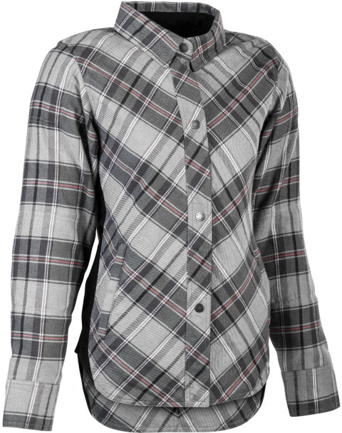 Highway 21 Women'S Rogue Flannel Pink/Grey Xs #6049 489-1451~1