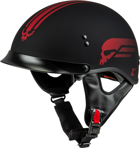 Gmax Hh-65 Retribution Helmet W/Peak Matte Black/Red Xl H96511327