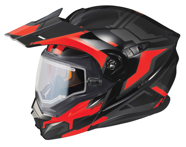 Scorpion Exo Exo-At950 Cold Weather Helmet Ellwood Red Md (Electric) 95-1744-Se