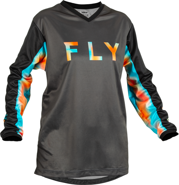 Fly Racing Women'S F-16 Jersey Grey/Pink/Blue 2X 376-8212X