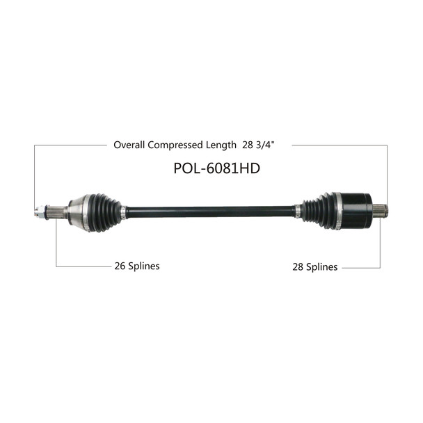 Open Trail Hd 2.0 Axle Rear Pol-6081Hd