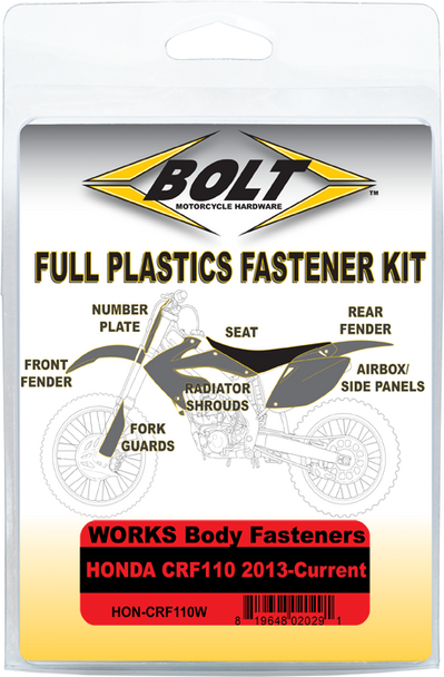 Bolt Body Work Fastener Kit Hon-Crf110W