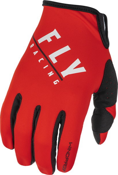 Fly Racing Youth Windproof Gloves Black/Red Sz 06 371-14306