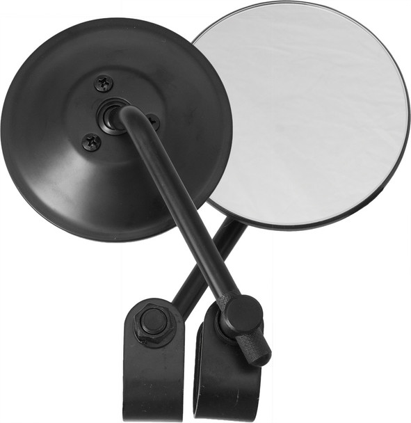 Harddrive Universal 4" Round Mirror 4" Stem Black 153074
