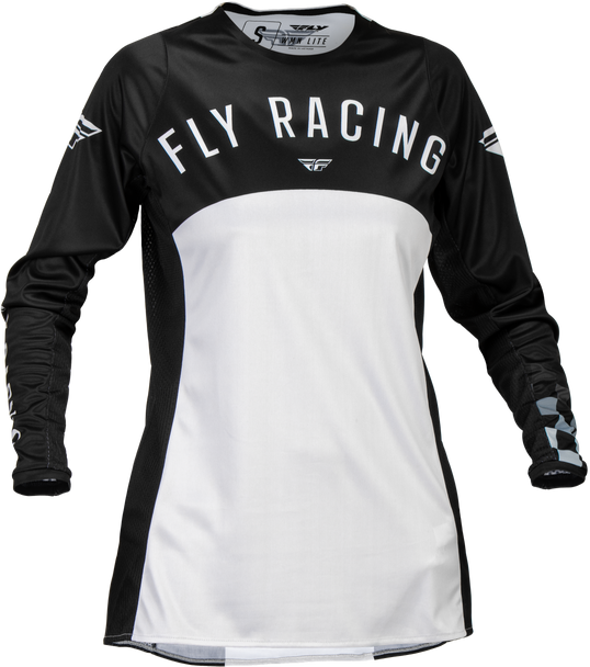 Fly Racing Women'S Lite Jersey Black/Light Grey 2X 377-6202X