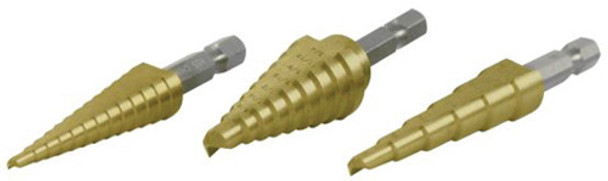 Performancetool 3Pc Step Drill Set W9003