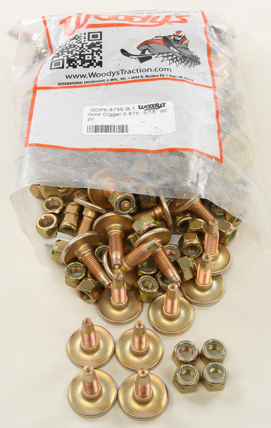 Woodys Gold Digger Carbide Traction Master Stud .875" 96/Pk Gdp6-8755-B