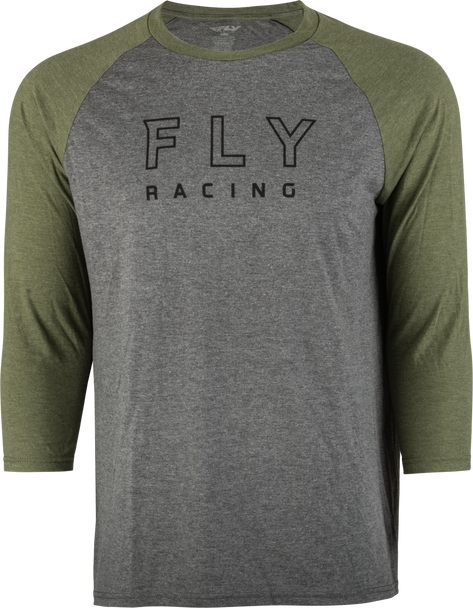 Fly Racing Fly Renegade 3/4 Sleeve Tee Tan Heather/Olive Sm 352-4005S