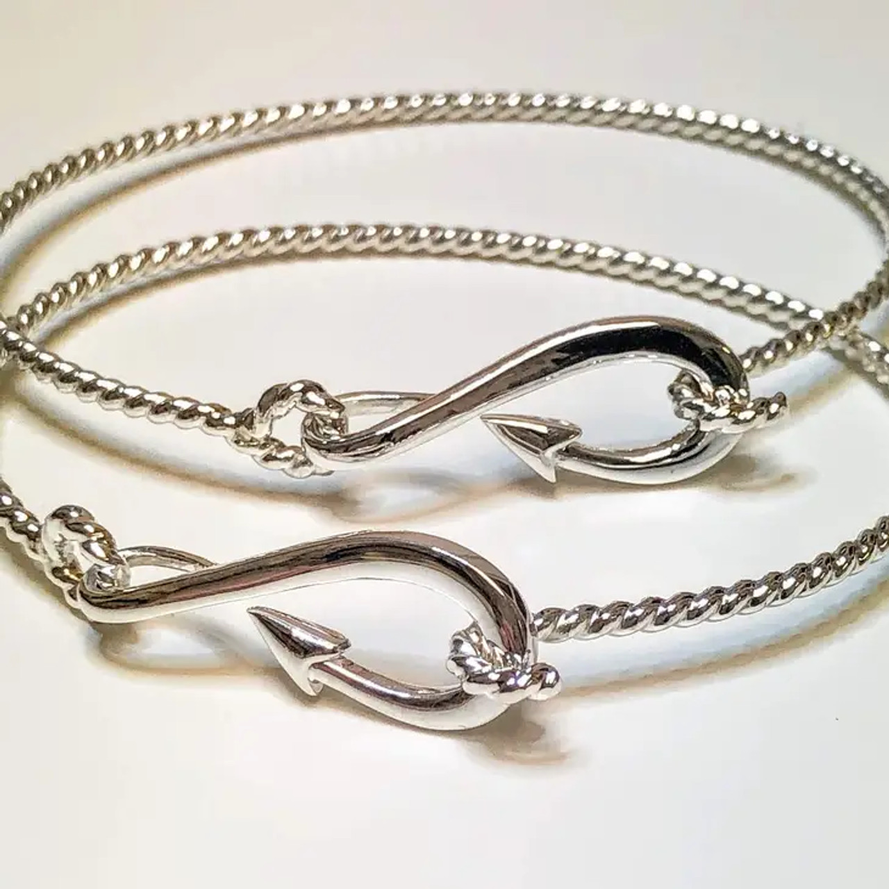 Fish Hook Bracelet - Sterling Silver - Lure Outdoors