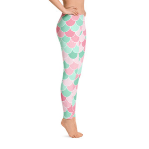 Fish Scale Leggings - Pink/Green Fish Scale Leggings - Pink/Green