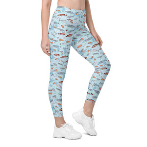 Leggings with pockets - Salmon Steaks - UPF 50+ Leggings with pockets - Salmon Steaks - UPF 50+