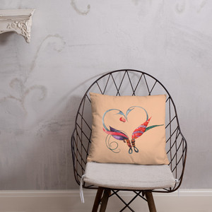 Fly Fish Heart Pillow Fly Fish Heart Pillow