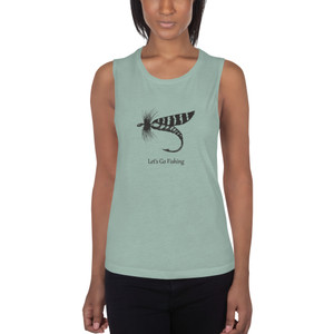 Ladies’ Muscle Tank - Let's Go Fishing Ladies’ Muscle Tank - Let's Go Fishing