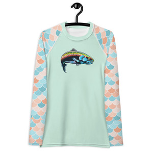 Women's Rash Guard UPF 50+ - Trout Women's Rash Guard UPF 50+ - Trout