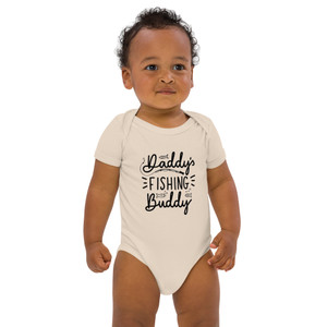 Organic cotton baby bodysuit - Daddy's Fishing Partner Organic cotton baby bodysuit - Daddy's Fishing Partner