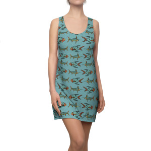 Women's Cut & Sew Racerback Dress - Blue Fish Women's Cut & Sew Racerback Dress - Blue Fish