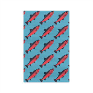 Soft Tea Towel - Red Salmon