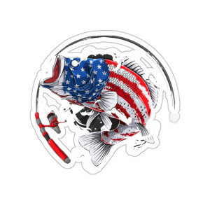 American Bass Sticker