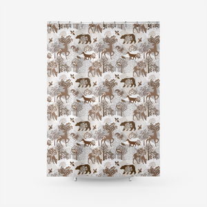 Bathroom Shower Curtain - Brown/White Outdoor Life