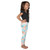 Kid's Leggings - Blue/Coral