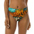 Recycled high-waisted bikini bottom - Brown Trout Pattern