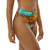 Recycled high-waisted bikini bottom - Brown Trout Pattern