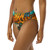Recycled high-waisted bikini bottom - Brown Trout Pattern