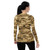 Brown and Tan Fish Camo Women's Rash Guard UPF 50+