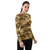 Brown and Tan Fish Camo Women's Rash Guard UPF 50+