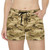 Women's Casual Shorts - Brown/Tan Fish Camo
