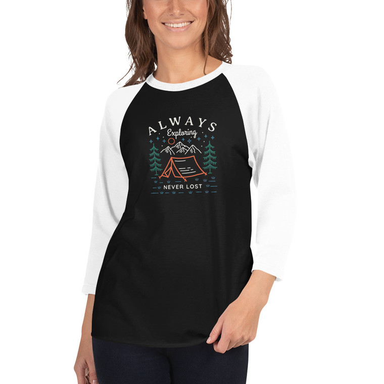 3/4 sleeve raglan shirt - Always Exploring