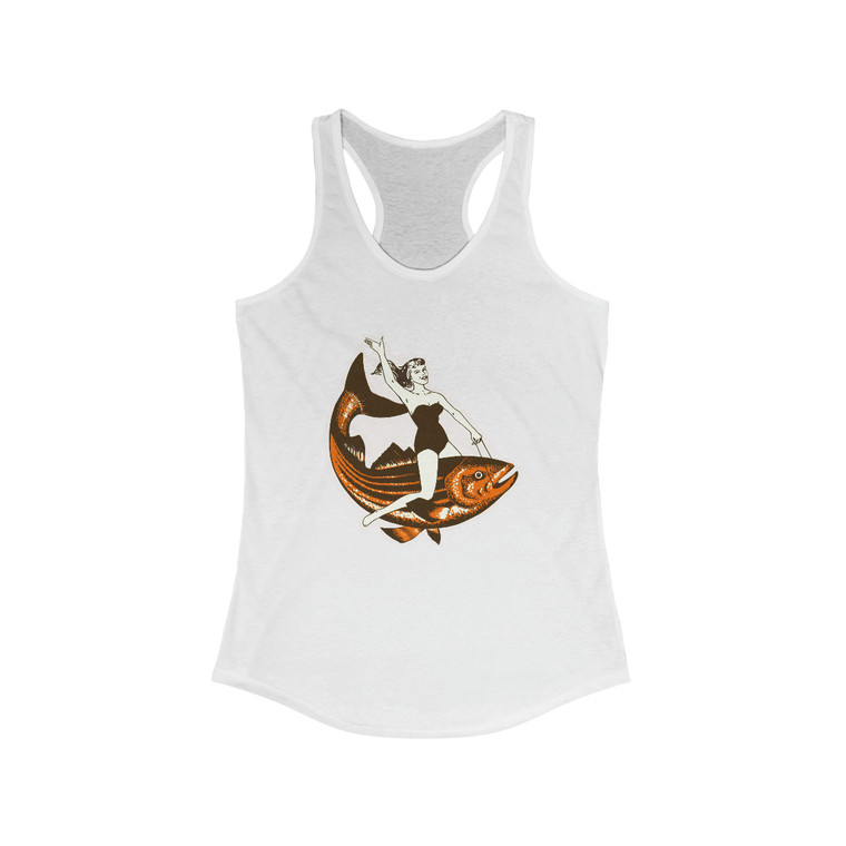 Women's Ideal Racerback Tank - Fish Rider