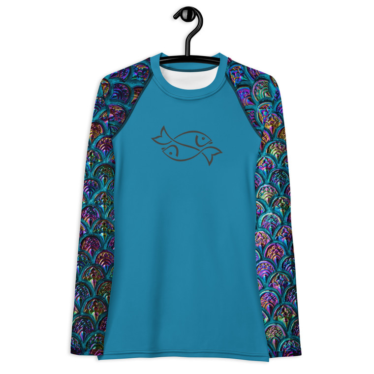 Women's Rash Guard - Fish Scale UPF 50+