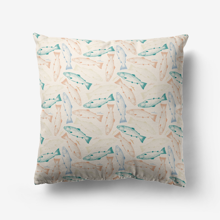 Salmon Throw Pillow