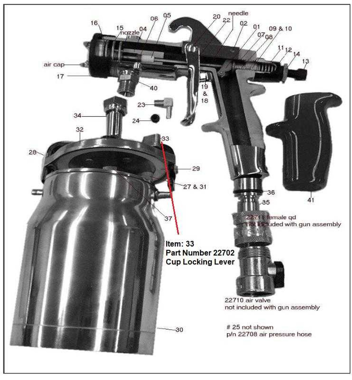 American Turbine Quart Cup Lock Lever