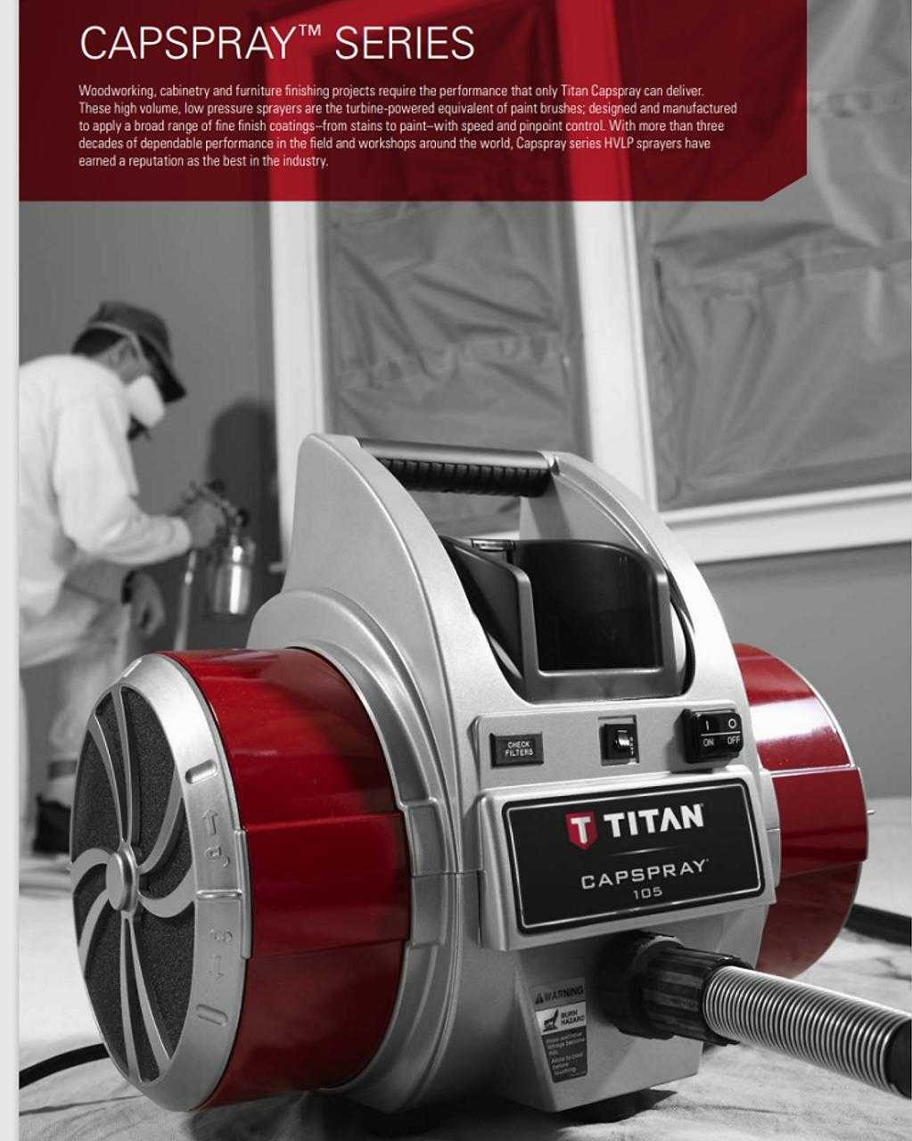 Titan CAPSPRAY 115 W/ MAXUM II GUN or MAXUM ELITE Spray Gun