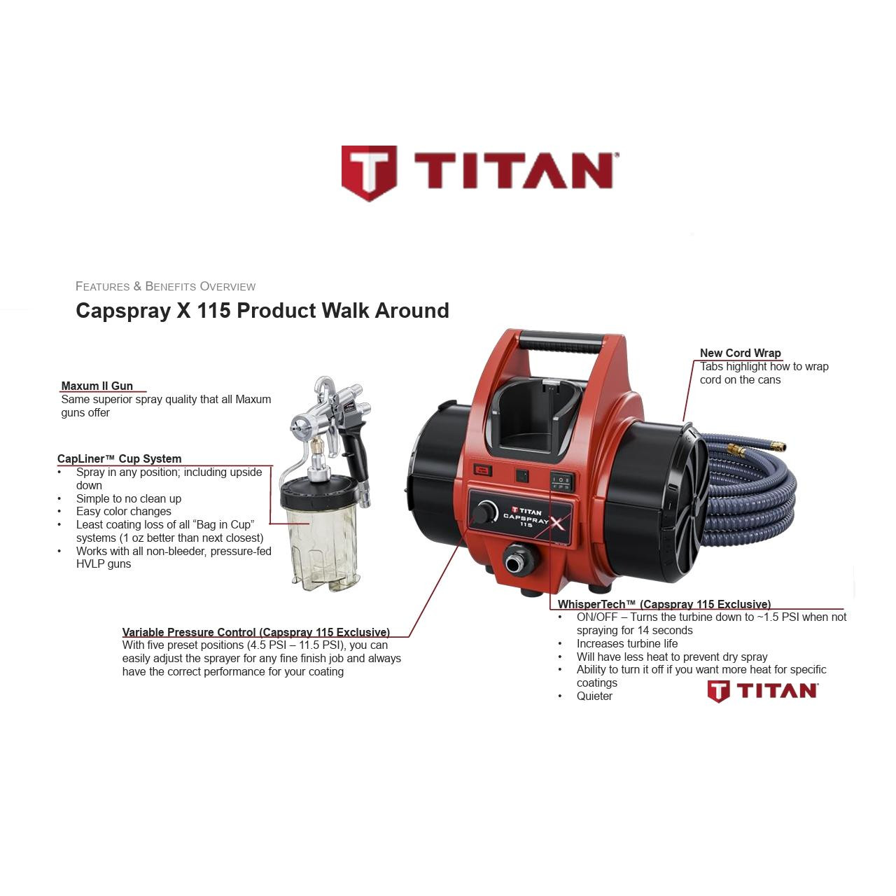 Titan CapLiner Cup Complete System with Adapter for Titan Maxum II