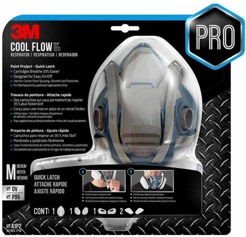 3M Professional Paint Respirator 7511PA1-A - Small, N95, Blue/Grey - NEW
