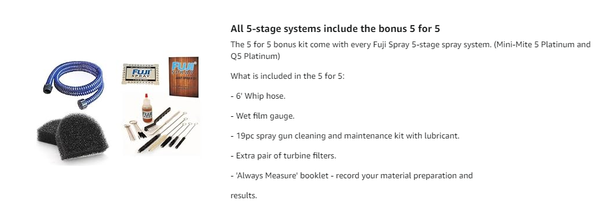 FUJI Mini-Mite 5 PLATINUM - Siphon or Gravity Spray Gun