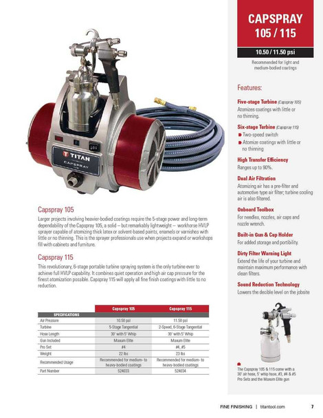 Titan CAPSPRAY 75 W/ MAXUM II GUN or MAXUM ELITE Spray Gun