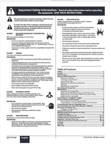 TItan Maxum II Turbine HVLP Spray Gun