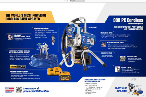 390 PC Cordless 390 PC Cordless Airless Sprayer Stand 390 PC Cordless 390 PC Cordless Airless Sprayer Stand