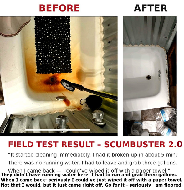 hey didn't have running water here. I had to run and grab three gallons. 
When I came back- seriously I could've just wiped it off with a paper towel.  
Not that I would, but it just came right off. Go for it - seriously   am floored