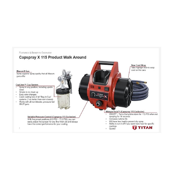  Titan CAPSPRAY X Series 115 with Maxum II Spray Gun 