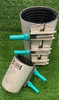 Rapid stainless steel repair clamp range 342 - 355mm suits 355mm Poly, 400mm long with 5 bolts.