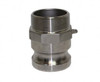 316 S/Steel Camlock 100mm 'F' - 100mm Male Camlock Adaptor x 4" Male BSP Thread