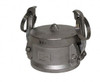 316 S/Steel Camlock 40mm Dust Cap with S/Steel Locking Arms, Rubber Seal and Locking Pins