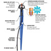 50 L/Hour Netafim SuperNet Pressure Compensated Sprinkler (Long Range Deflector) with Blue Stake and Tube