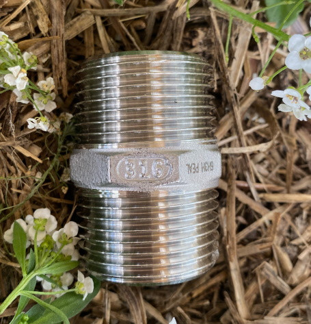 65mm Hex Nipple - 2 1/2" BSP Thread