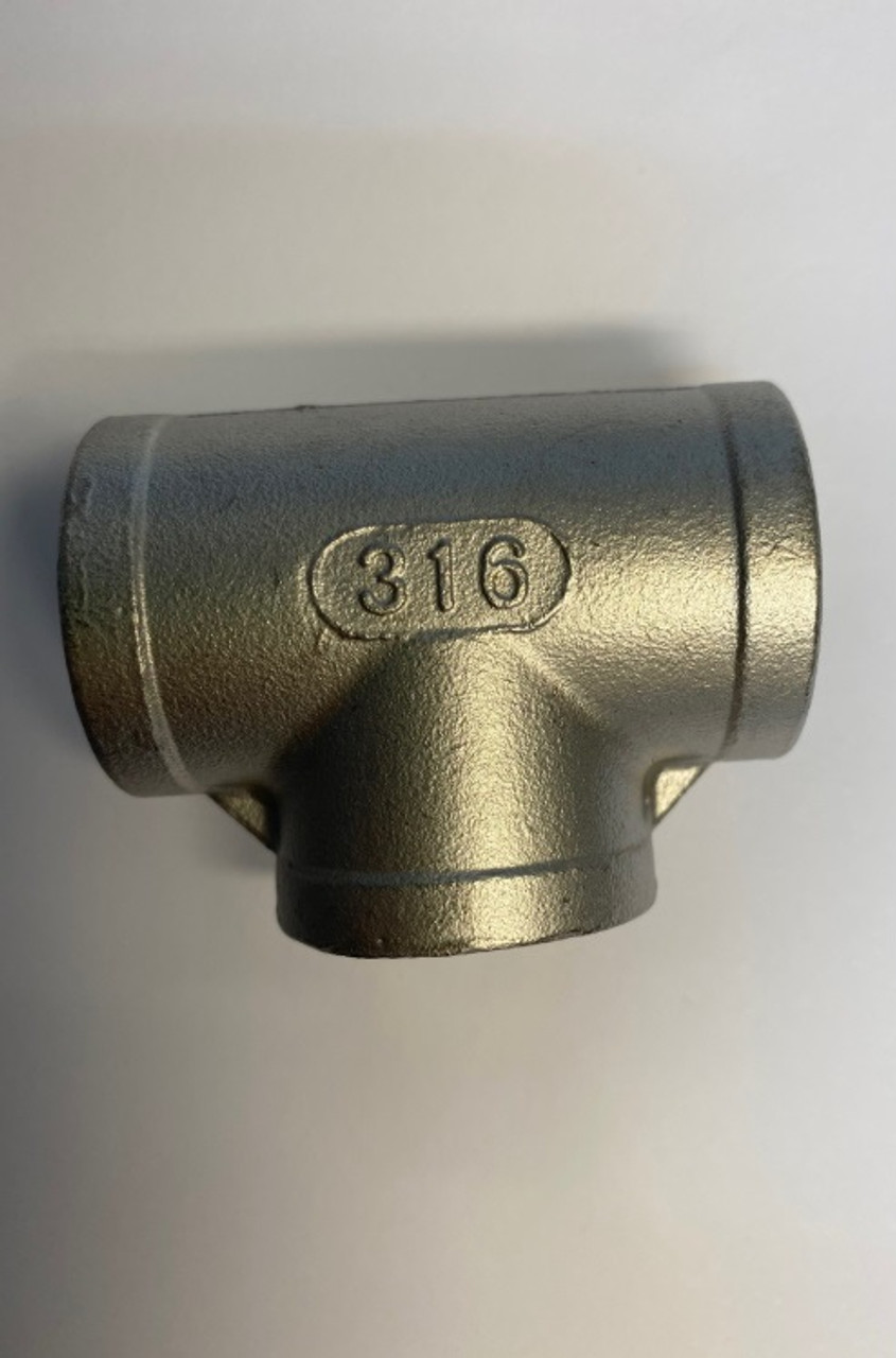 50mm Stainless Steel Tee - 2" BSP Thread